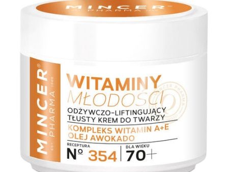 Witaminy Młodości 70+ odżywczo-liftingujący tłusty krem do twarzy No.354 50ml For Discount