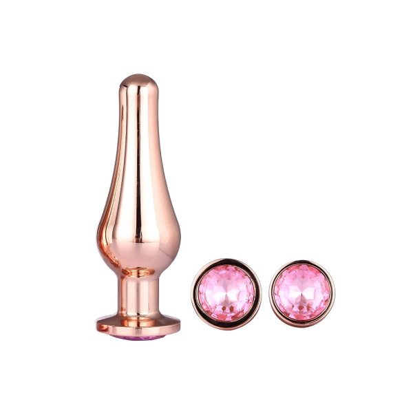 Gleaming Love Rose Gold Pleasure Plug Set zestaw korków analnych 3szt. For Cheap