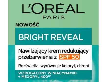 Bright Reveal nawilżający krem redukujący przebarwienia z SPF50 50ml For Sale