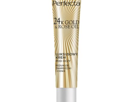 24K Gold & Rose Oil luksusowy krem przeciwzmarszczkowy pod oczy 15ml For Sale