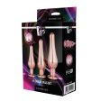 Gleaming Love Rose Gold Pleasure Plug Set zestaw korków analnych 3szt. For Cheap