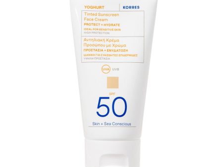 Yoghurt Tinted Sunscreen Face Cream koloryzujący krem ochronny do twarzy SPF50 Nude 50ml Online Sale