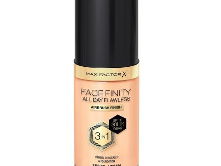 Facefinity All Day Flawless 3w1 kryjący podkład w płynie W33 Crystal Beige 30ml Online Hot Sale