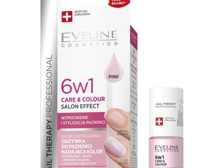 Therapy Professional skoncentrowana odżywka do paznokci nadająca kolor 6w1 Pink 5ml on Sale