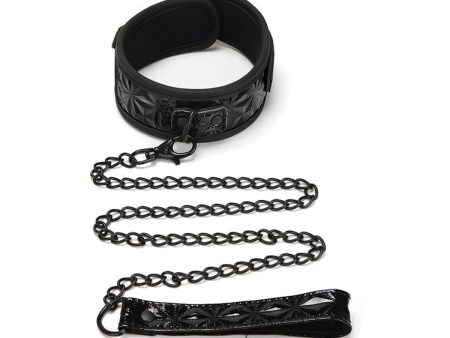 Diamond Collar And Leash obroża ze smyczą Black Sale