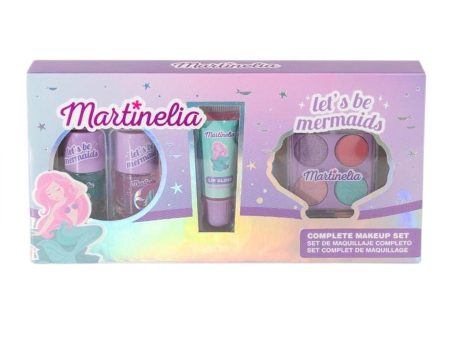 Let s Be Mermaids Makeup Set zestaw paletka cieni do powiek + lakier do paznokci 2szt. + błyszczyk do ust For Cheap