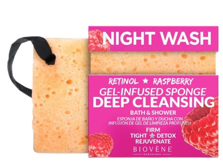 Night Wash głęboko oczyszczająca gąbka z retinolem i żelem malinowym 75g on Sale