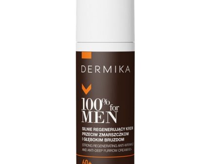 100% for Men silnie regenerujący krem przeciw zmarszczkom i głębokim bruzdom 60+ 50ml Cheap