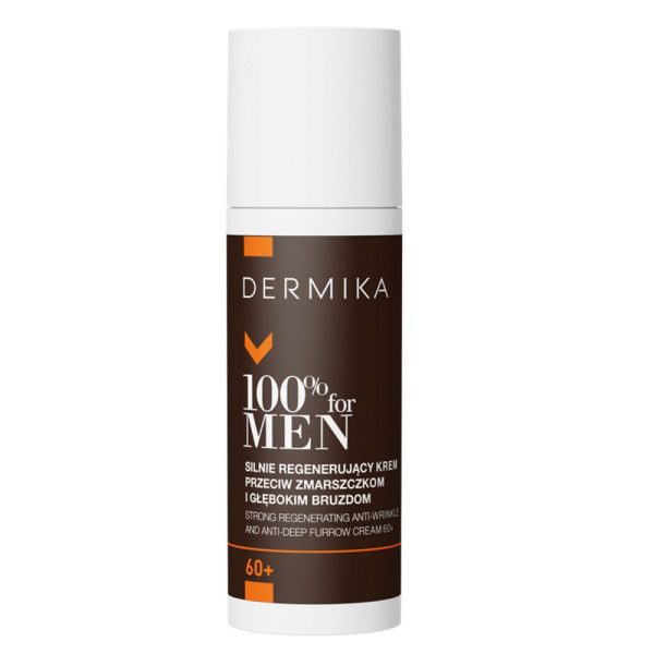 100% for Men silnie regenerujący krem przeciw zmarszczkom i głębokim bruzdom 60+ 50ml Cheap