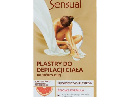 Sensual plastry do depilacji ciała do skóry suchej Ekstrakt z Grejpfruta 12szt + tubka z oliwką łagodzącą 10ml Cheap