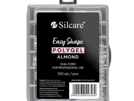 Easy Shape Polygel formy do akrylożelu Clear Dual Almond 100szt. For Discount