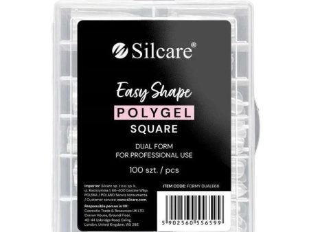 Easy Shape Polygel formy do akrylożelu Clear Dual Square 100szt. Discount