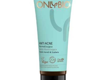 Anti Acne normalizująca pasta złuszczająca Pestki moreli & Szałwia 75ml For Cheap