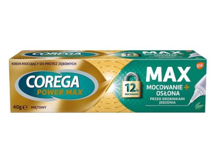 Power Max Mocowanie + Osłona krem mocujący do protez o miętowym smaku 40g For Cheap