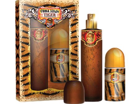 Cuba Jungle Tiger zestaw woda perfumowana spray 100ml + dezodorant w kulce 50ml Sale