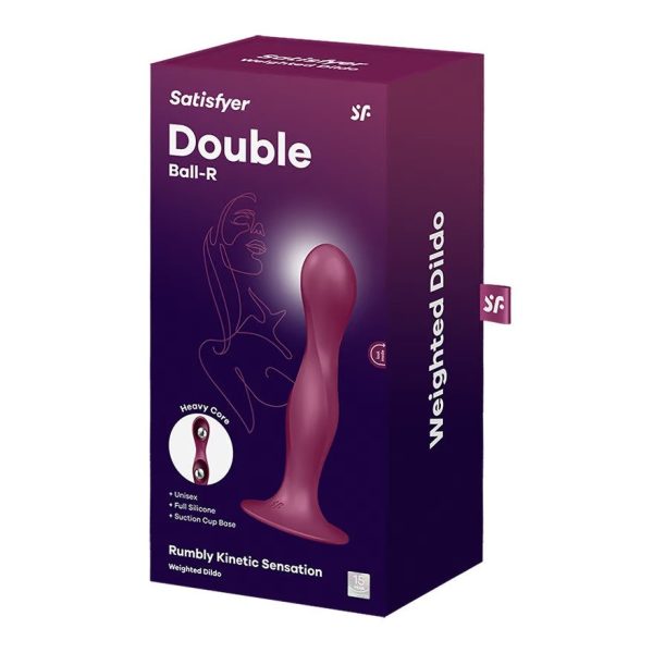 Double Ball-R dildo z kulkami gejszy Red For Discount