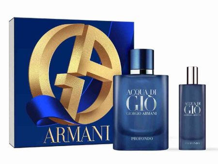 Acqua di Gio Profondo zestaw woda perfumowana spray 75ml + woda perfumowana spray 15ml Supply