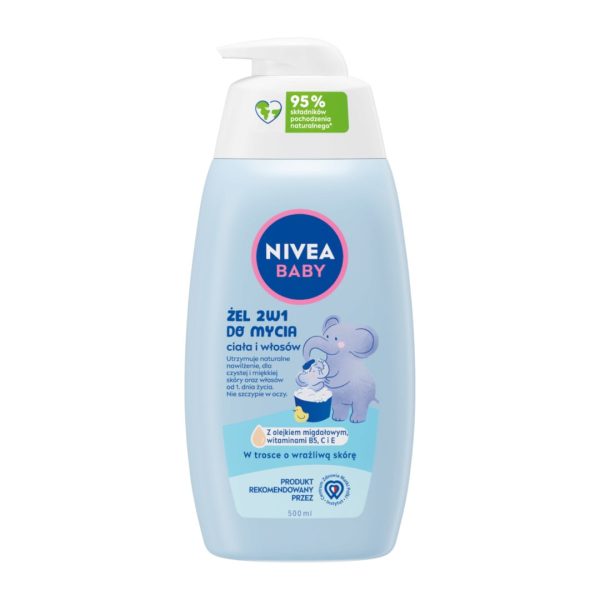 Baby żel 2w1 do mycia ciała i włosów 500ml Online